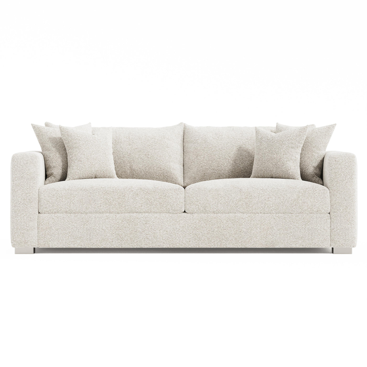 SOFA 2 OVER 2 FABRIC WHITE CREAM
