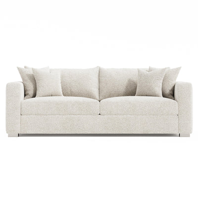 SOFA 2 OVER 2 FABRIC WHITE CREAM