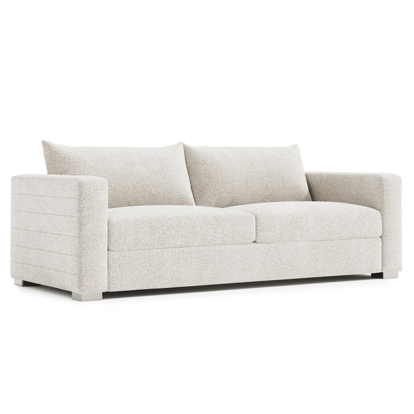 SOFA 2 OVER 2 FABRIC WHITE CREAM