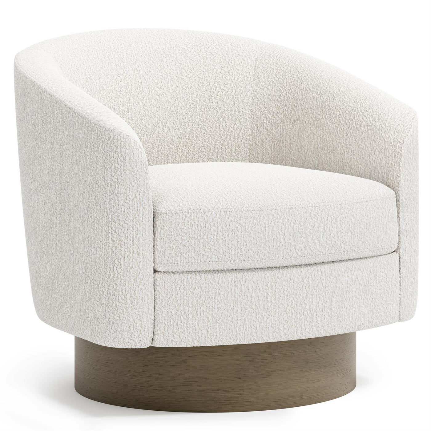 CHAIR SWIVEL BROWN WOOD BASE