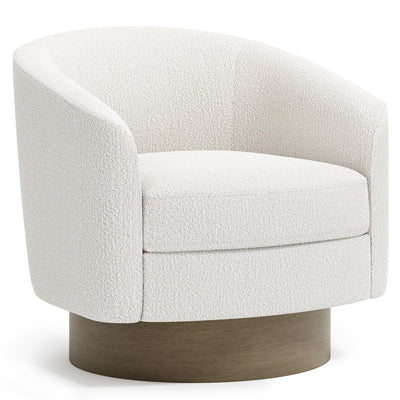 CHAIR SWIVEL BROWN WOOD BASE