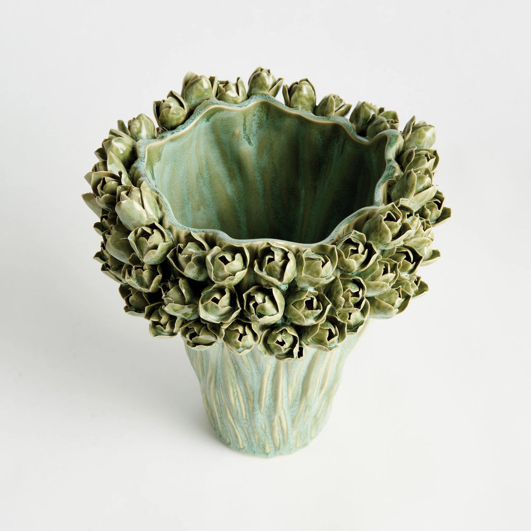 VASE GREEN BUDS TALL