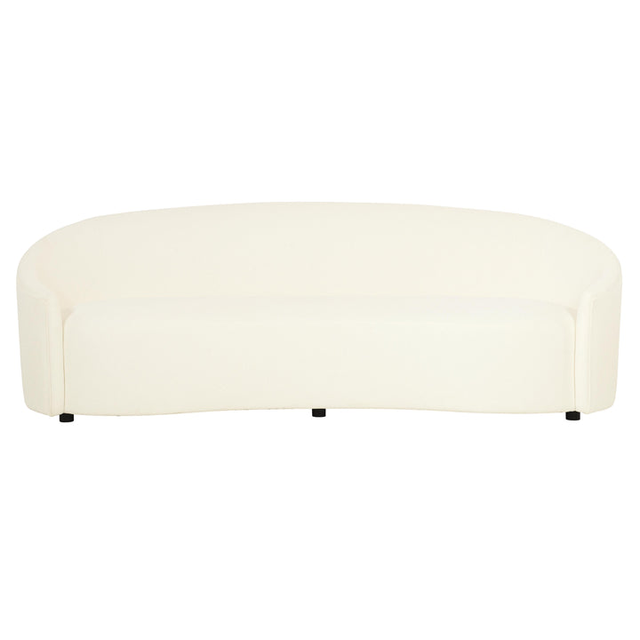SOFA CURVED TIGHT BACK TIGHT SEAT WHITE/CREAM