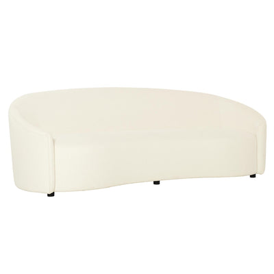 SOFA CURVED TIGHT BACK TIGHT SEAT WHITE/CREAM