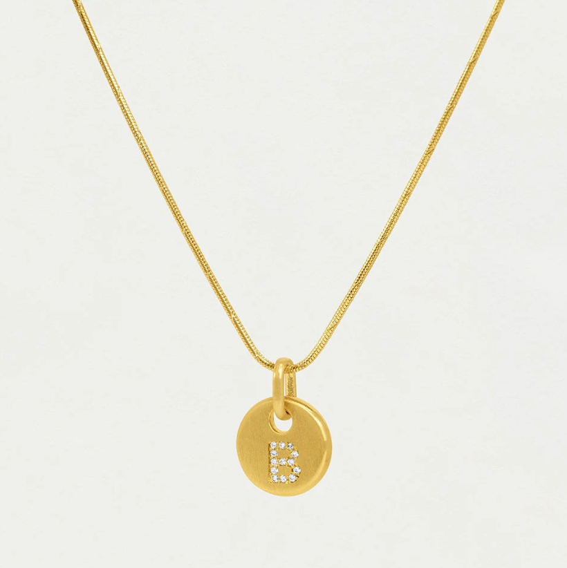 NECKLACE PAVE INITIAL PENDANT