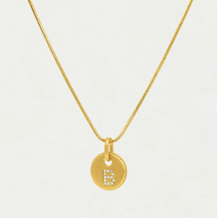 NECKLACE PAVE INITIAL PENDANT