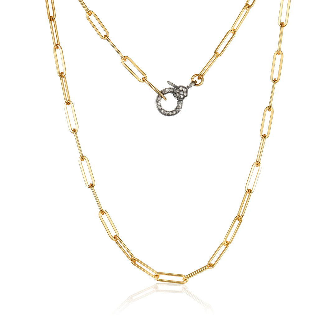 NECKLACE POLLY GOLD PAPERCLIP 18"