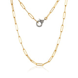 NECKLACE POLLY GOLD PAPERCLIP 18"