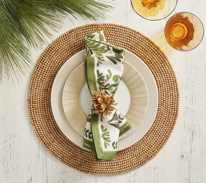 NAPKIN BOTANICA IVORY/GREEN