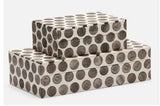 BOX BONE W/ GREYISH POLKA DOTS LARGE