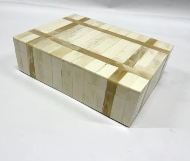 BOX BONE GOLD PLAID