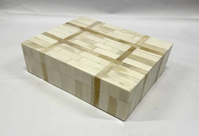 BOX BONE GOLD PLAID
