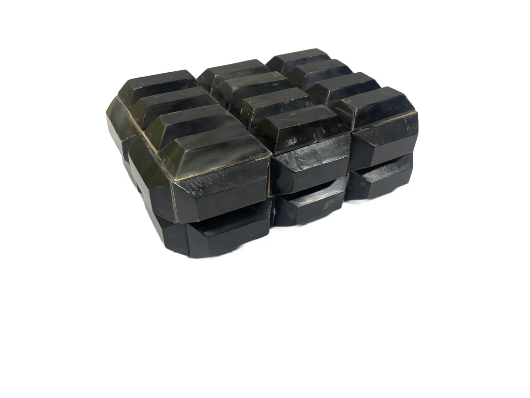 MED BOX HORN MARBLE BLACK