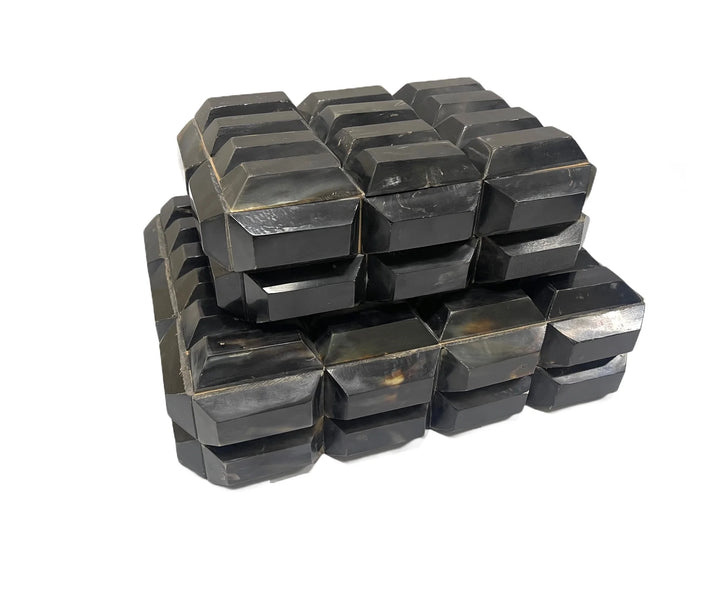 MED BOX HORN MARBLE BLACK