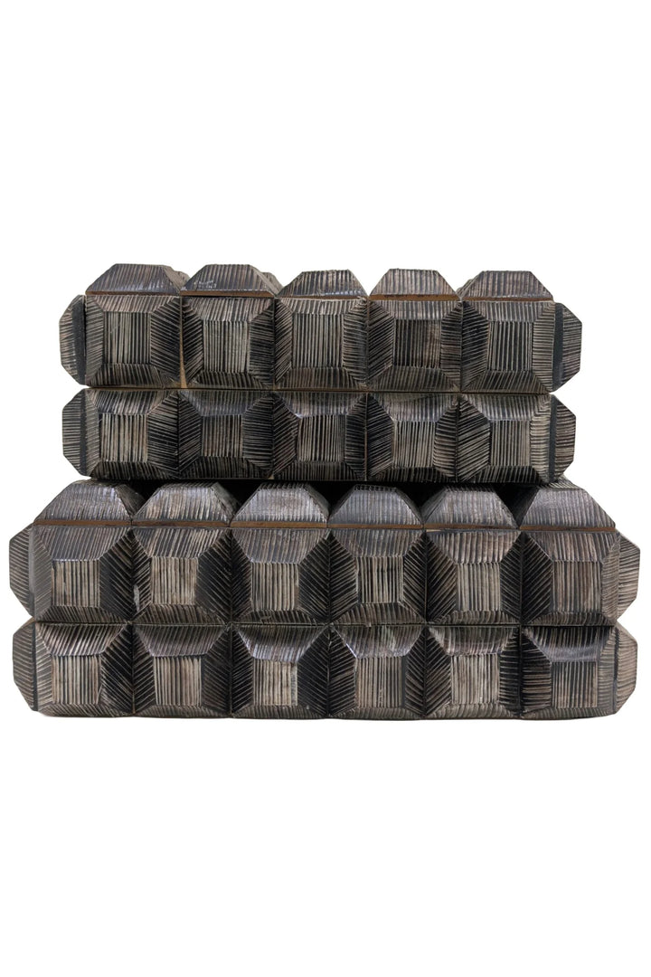 BOX HORN CUBED ETCHED