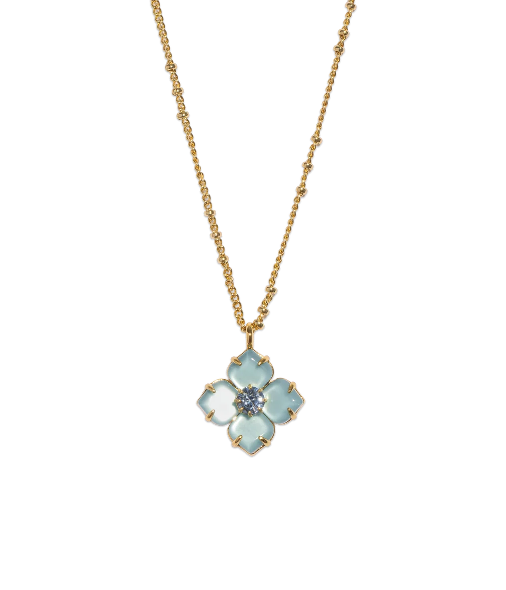 NECKLACE HYDRANGEA BLUE