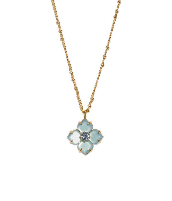 NECKLACE HYDRANGEA BLUE