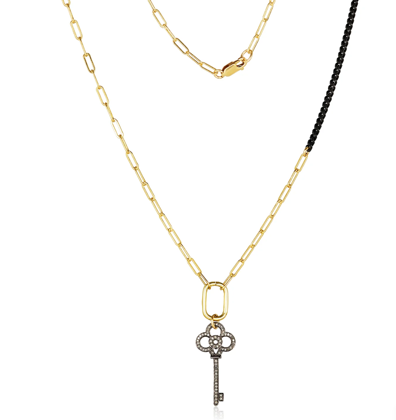 MABEL CHONG NECKLACE PAVE DIAMOND KEY