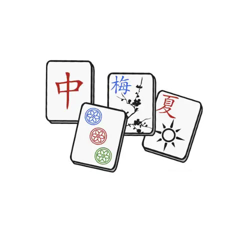 NAPKIN WEIGHT MAHJONG & HOLDER