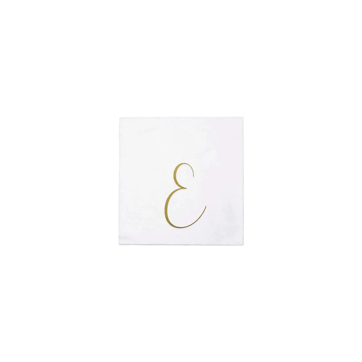NAPKINS PAPER COCKTAIL GOLD MONOGRAME ALPHABET