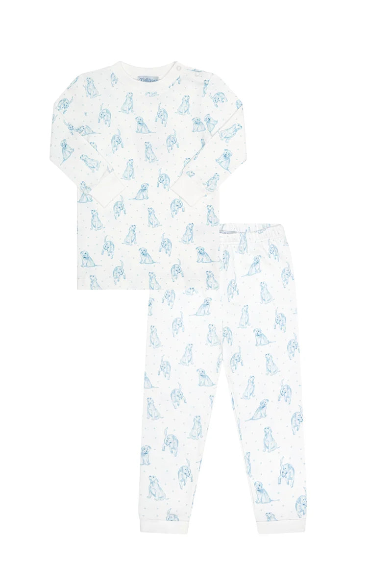 PAJAMAS BLUE PUPPY LOVE PRINT