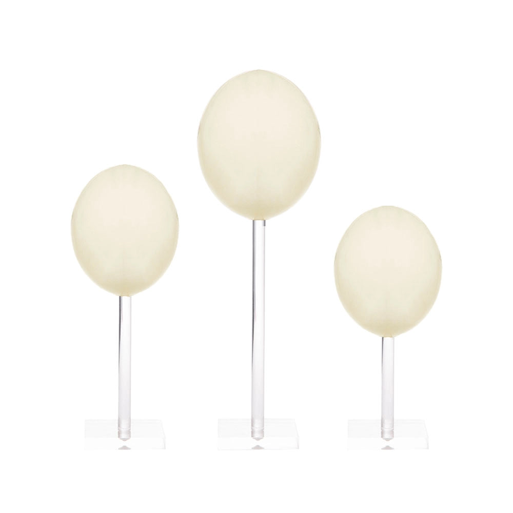 OSTRICH EGGS NATURAL ACRYLIC STAND