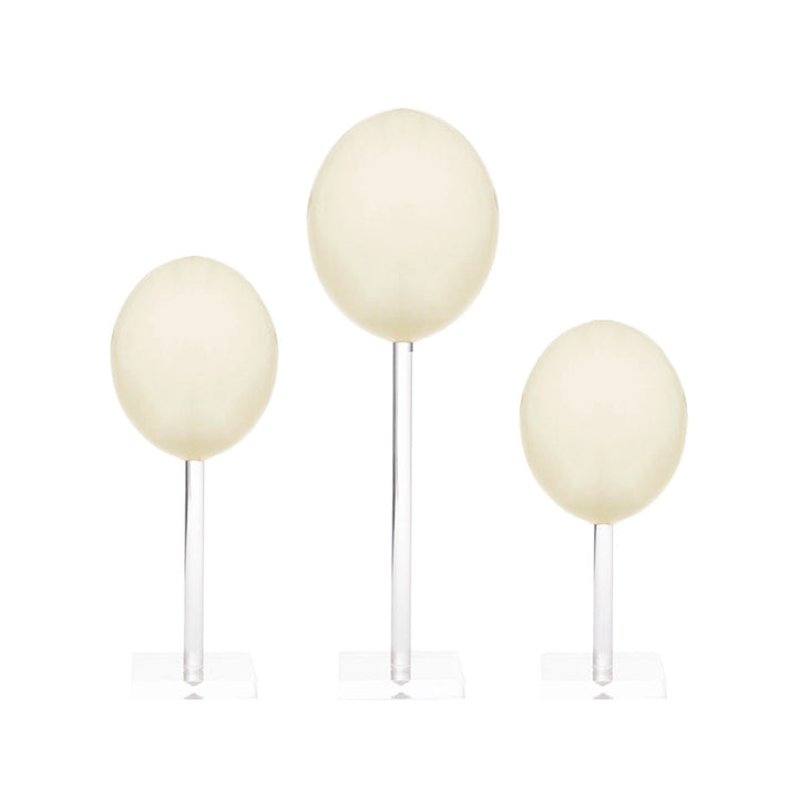 OSTRICH EGGS NATURAL ACRYLIC STAND