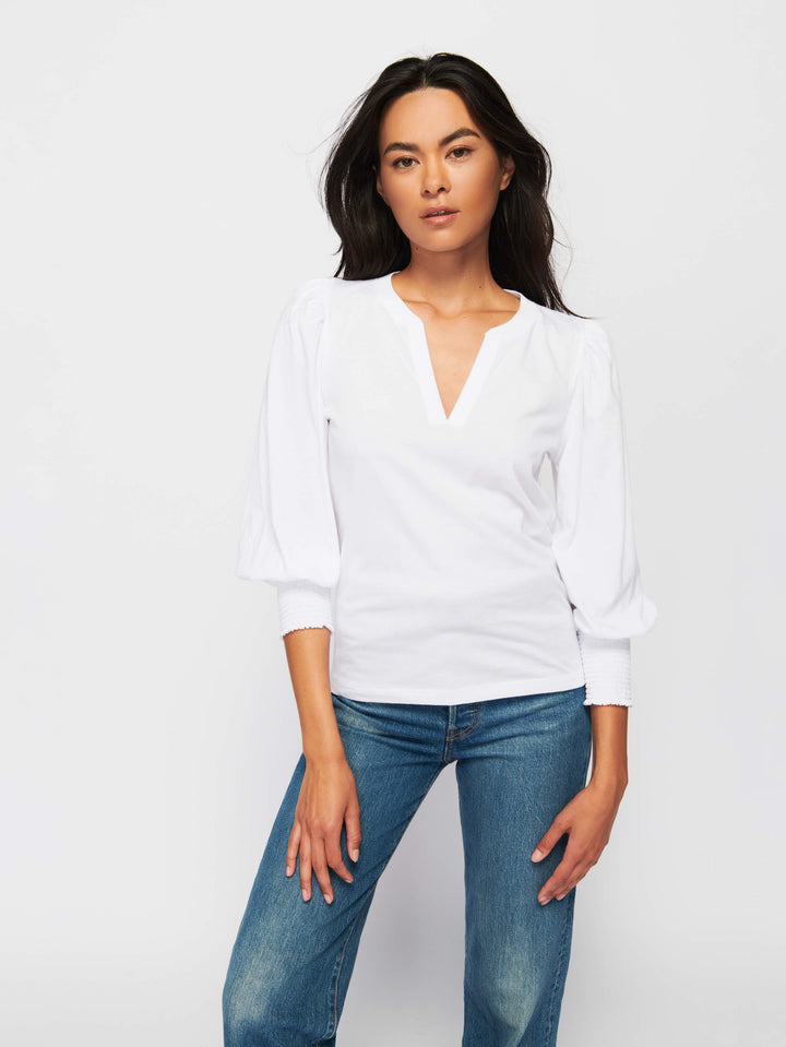 TOP PEASANT TEE WHITE