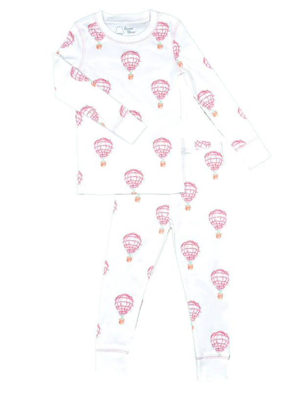PAJAMA SET AIR BALOONS PINK (Available in 3 Sizes)