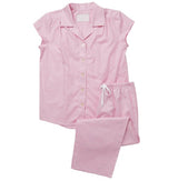 PAJAMA CAPRI GINGHAM LUXE PIMA PINK