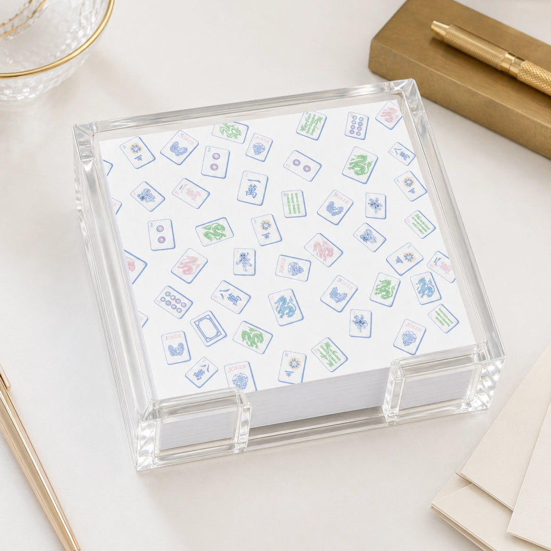 NOTEPAD MAHJONG WALLPAPER W/HOLDER