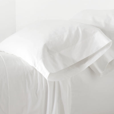 PILLOWCASES ESSENTIAL PERCALE WHITE PAIR (Available in 2 Colors)