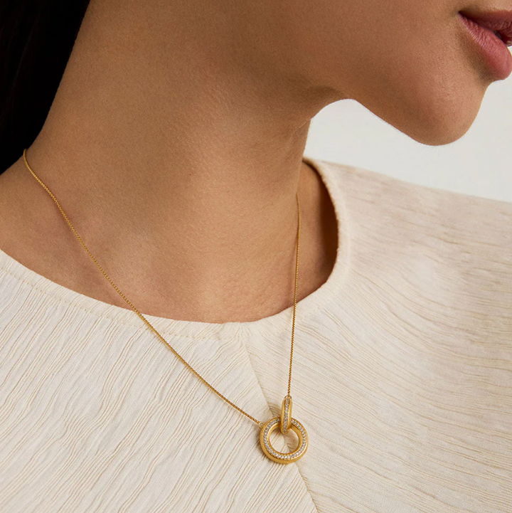 PENDANT HOOP COLETTE WHITE CZ #76258