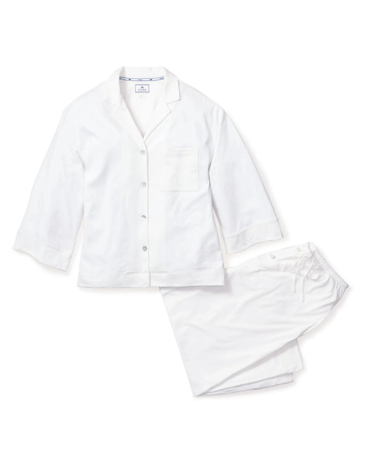 PAJAMA SET WIDE LEG OLIVIA WHITE