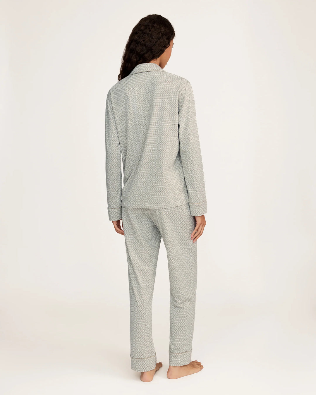 PAJAMA SET LIGHTWEIGHT PIMA COTTON SAGE GEO