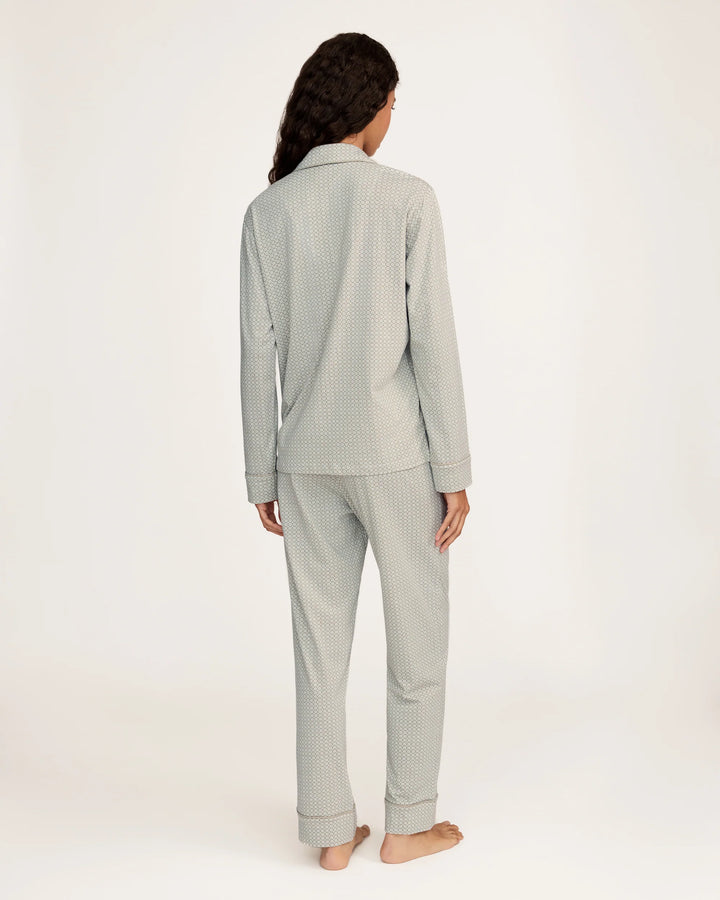 PAJAMA SET LIGHTWEIGHT PIMA COTTON SAGE GEO