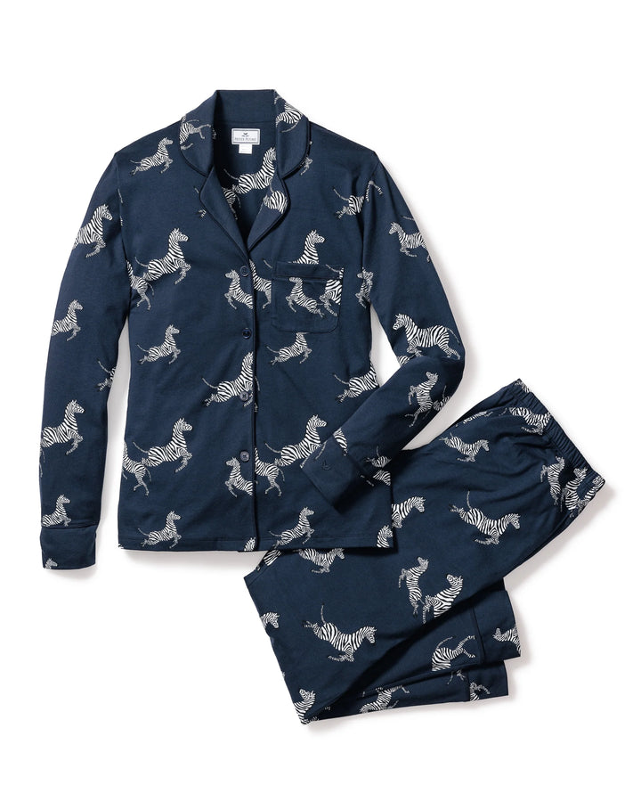 PJ LONG SILK ZEBRE NAVY