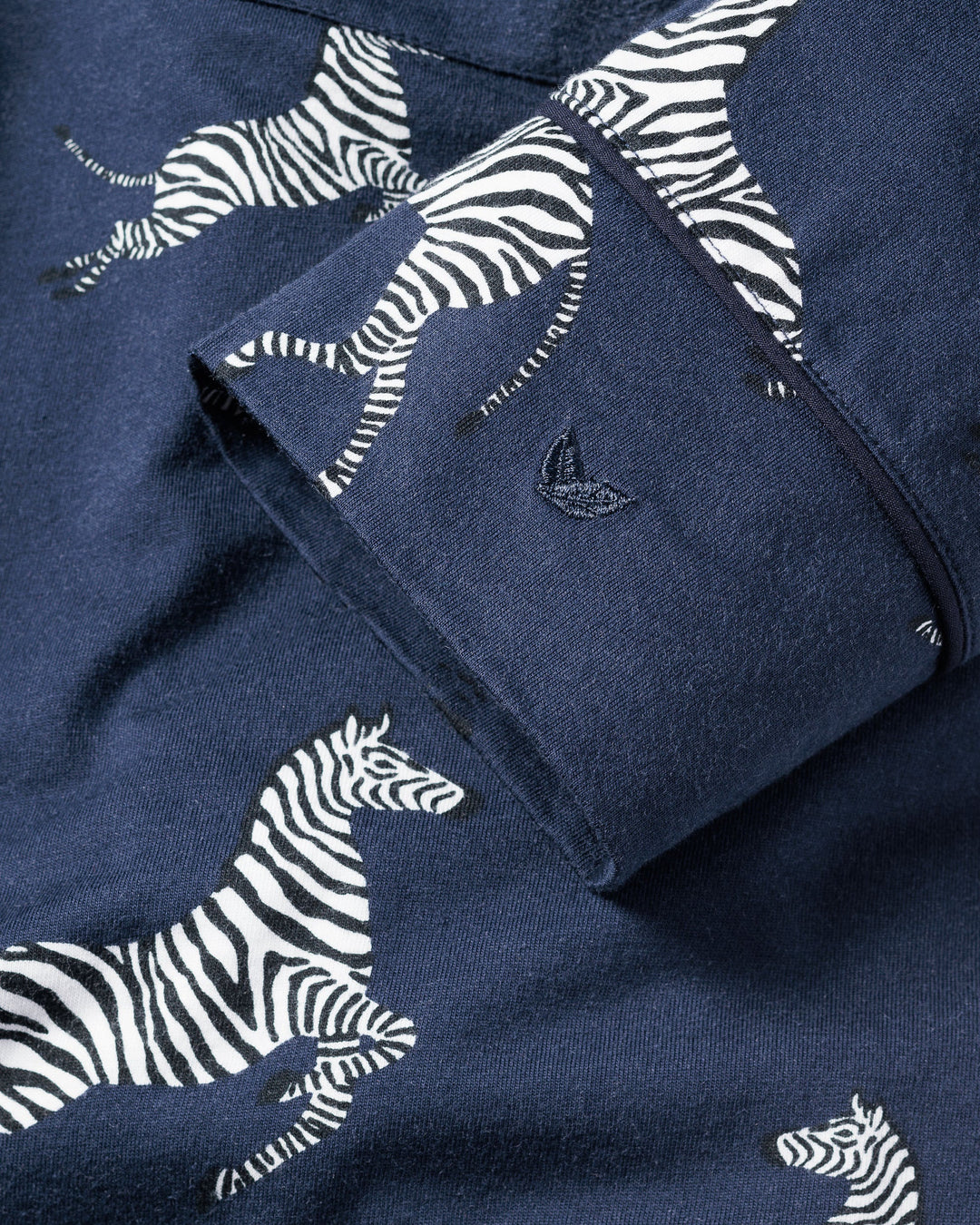 PJ LONG SILK ZEBRE NAVY