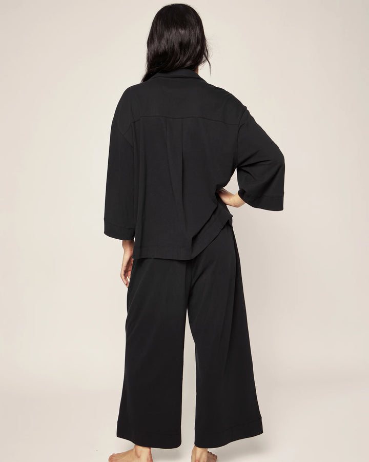 PAJAMA SET WIDE LEG OLIVIA BLACK