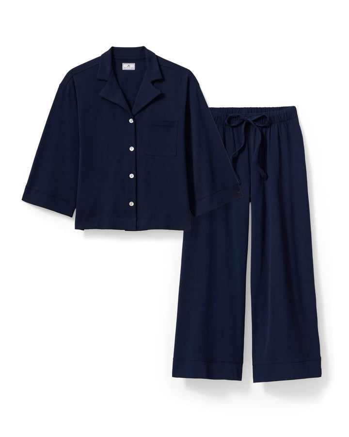 PAJAMA SET WIDE LEG OLIVIA NAVY