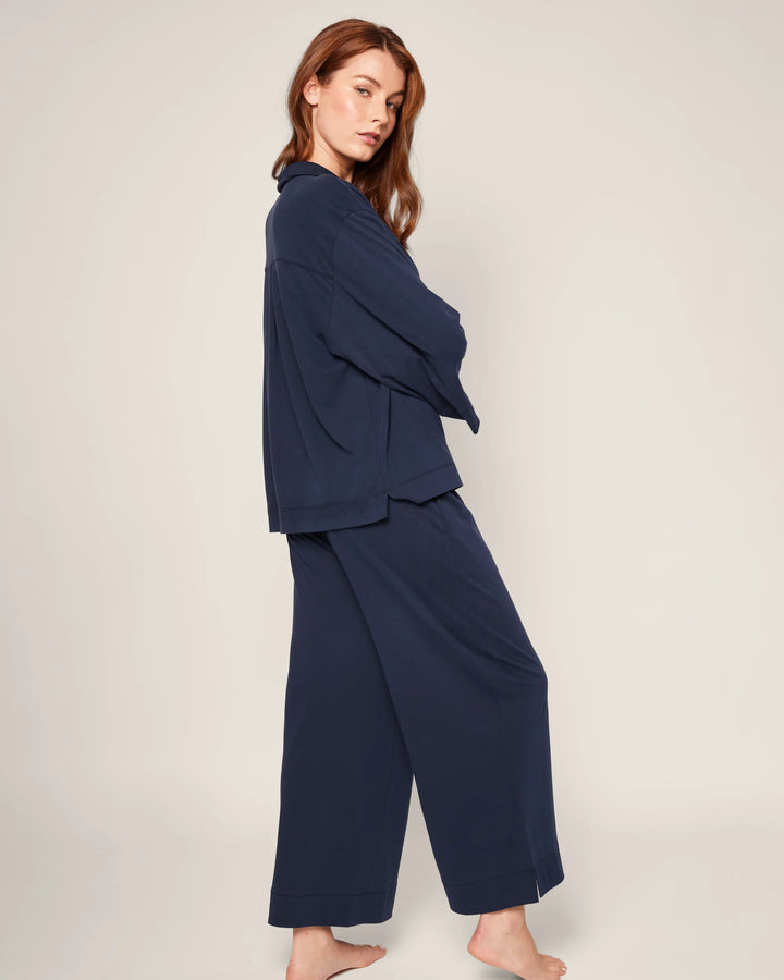 PAJAMA SET WIDE LEG OLIVIA NAVY