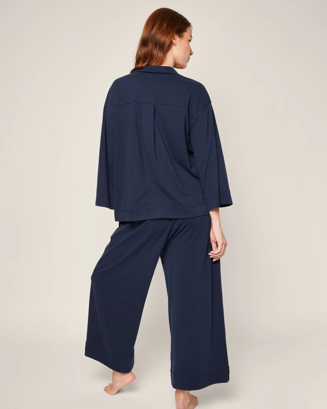 PAJAMA SET WIDE LEG OLIVIA NAVY