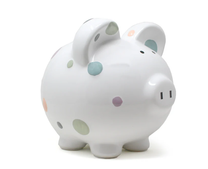 BANK PIGGY PASTEL DOTS #71873