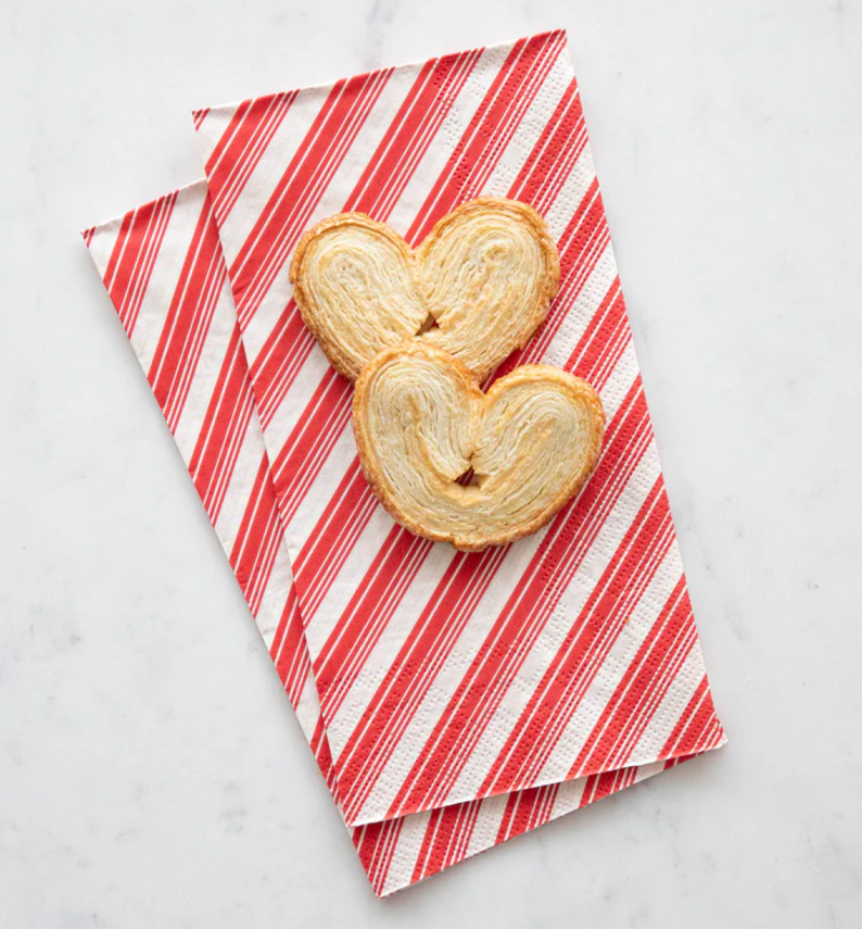 NAPKIN GUEST PEPPERMINT STRIPE PK16