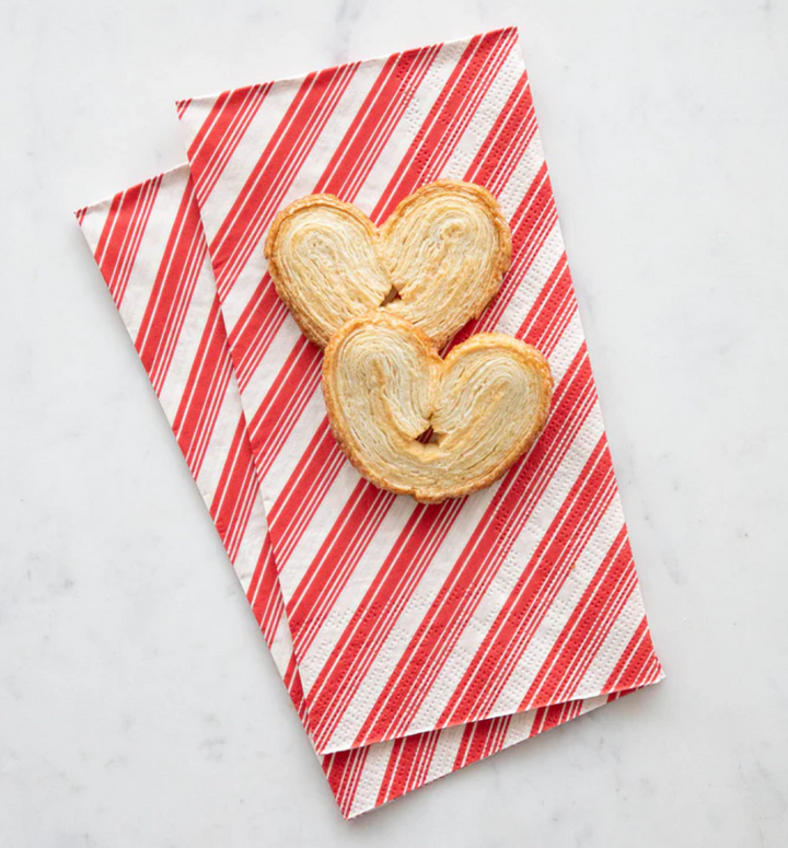 NAPKIN GUEST PEPPERMINT STRIPE PK16