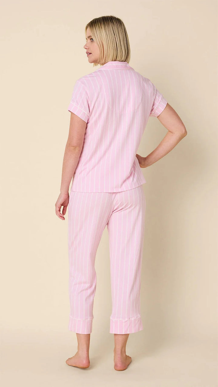 PAJAMA SET CAPRI STRIPE PINK PIMA