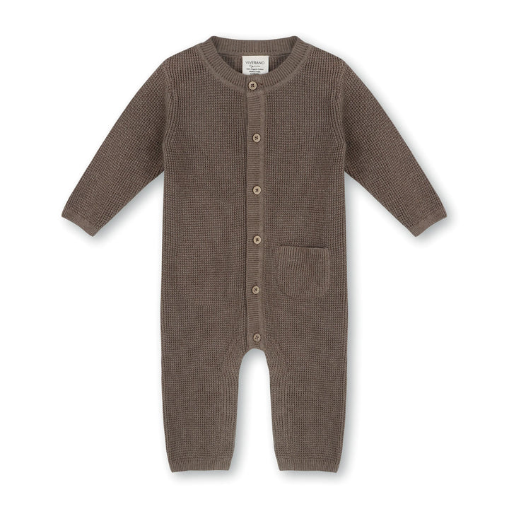 JUMPSUIT POCKET & BUTTON COCOA HEATHER