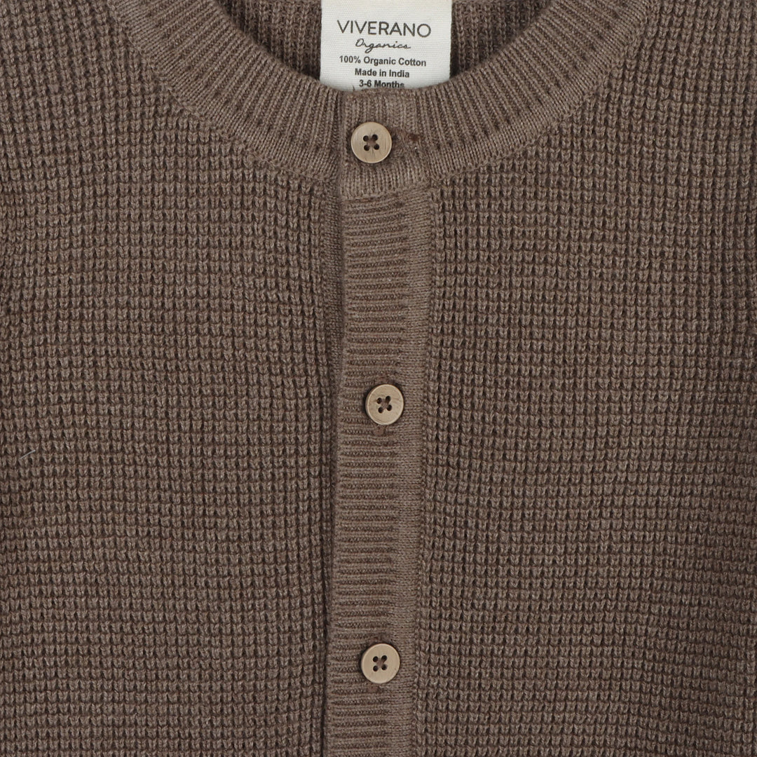 JUMPSUIT POCKET & BUTTON COCOA HEATHER