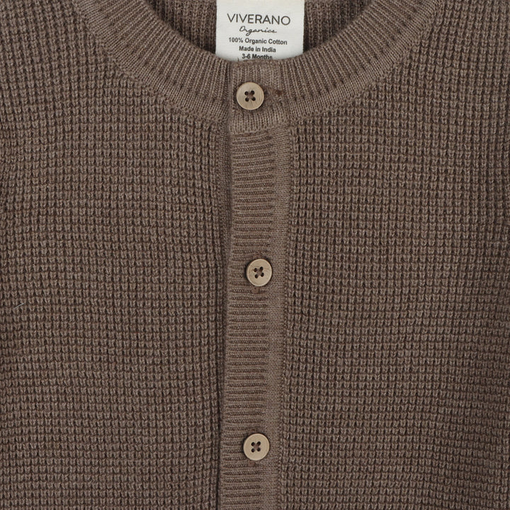 JUMPSUIT POCKET & BUTTON COCOA HEATHER