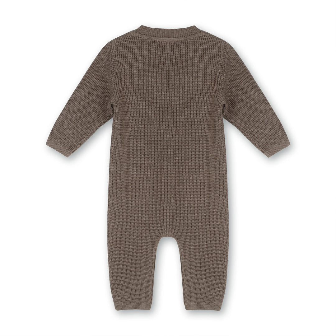 JUMPSUIT POCKET & BUTTON COCOA HEATHER